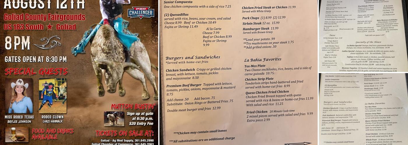 La Bahia Restaurant Menu