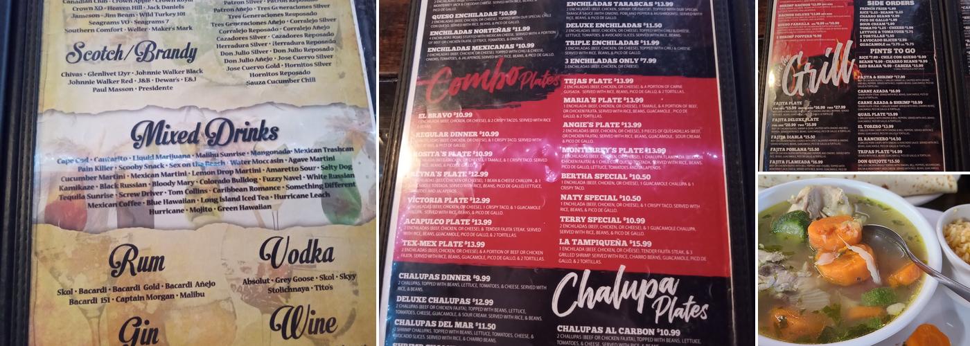 Pinto Bean Menu
