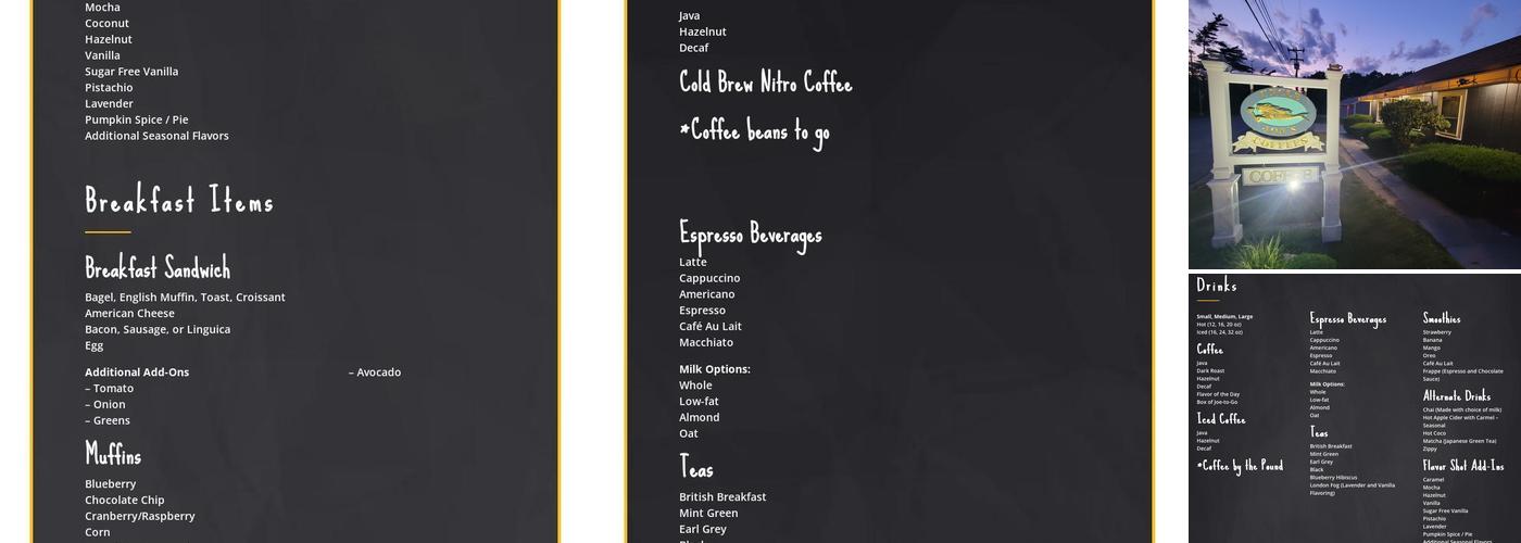 Uncle Jon's Coffee Menu