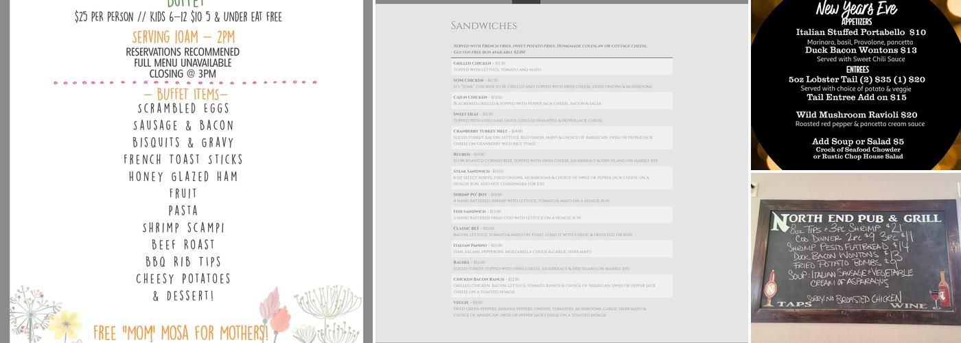 NorthEnd Pub & Grill Menu