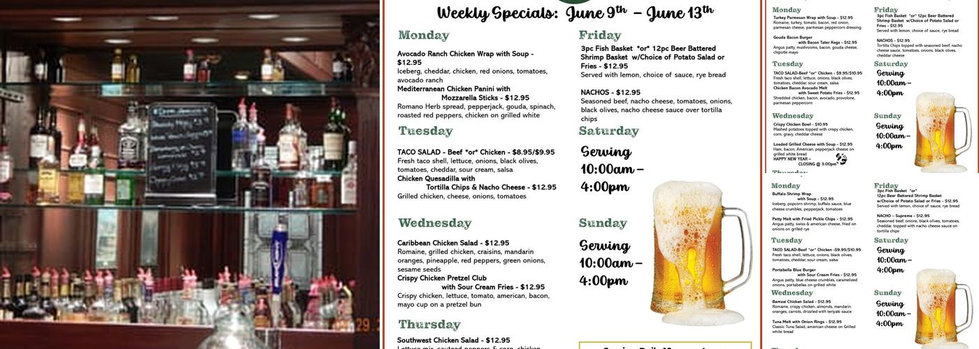 The Ashley Pub Menu