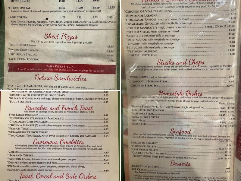 DeRango The Pizza King Racine West Menu