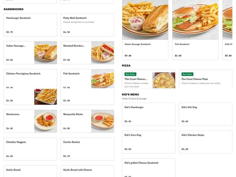 Pizza Express Menu