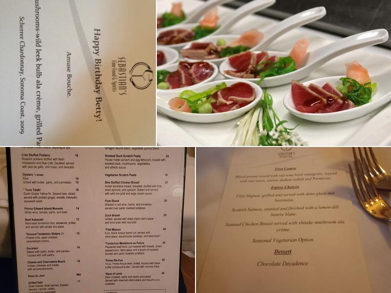 Sebastian's Menu