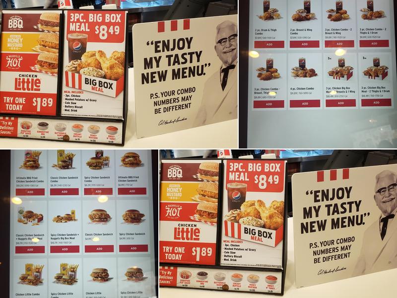 KFC Menu