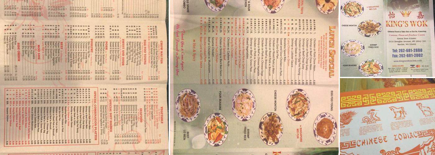 King's Wok Menu