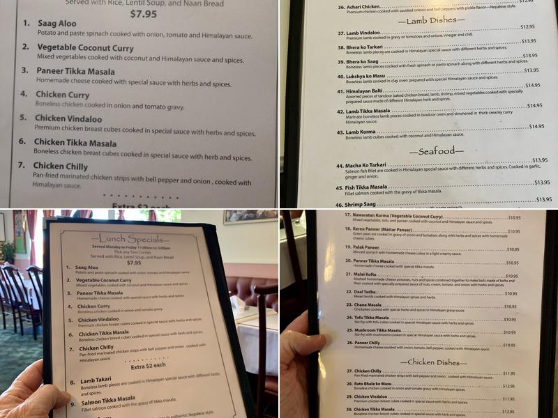 Himalayan Kitchen Encinitas Menu