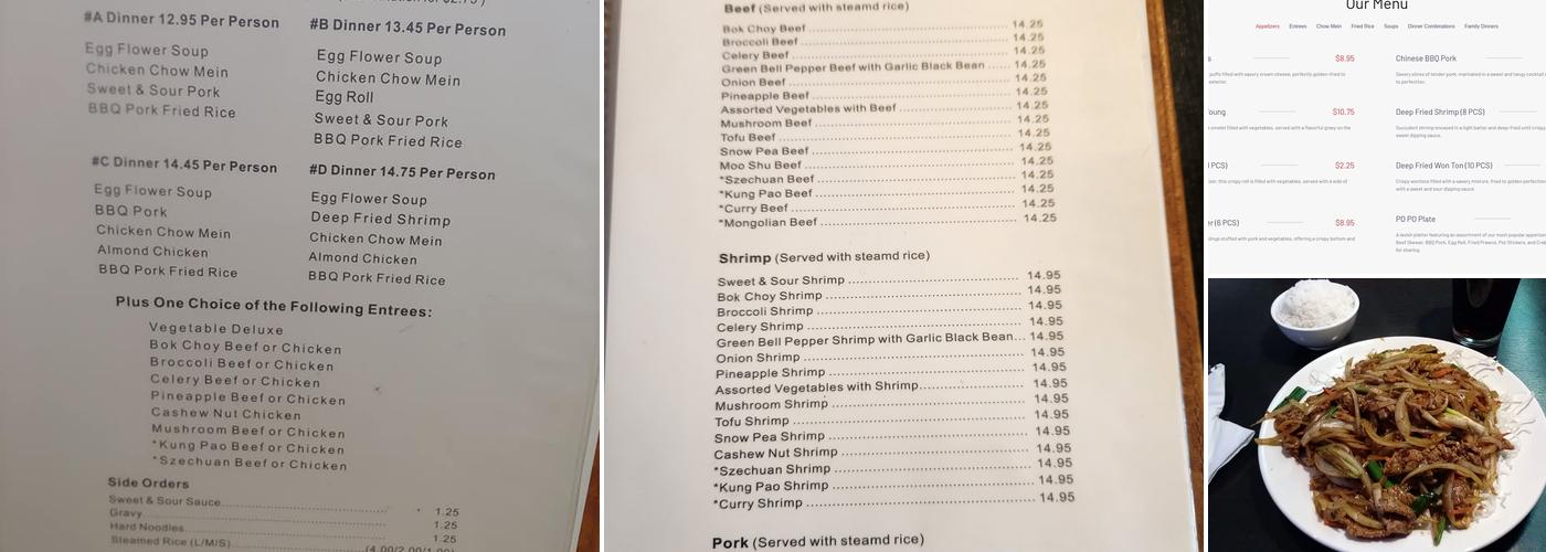 China Inn Restaurant Menu