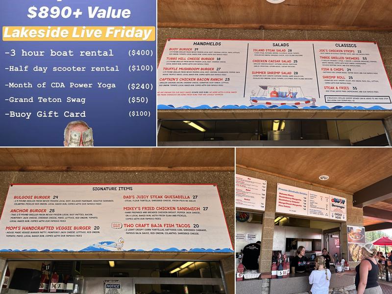 The Buoy Bar & Grill Menu