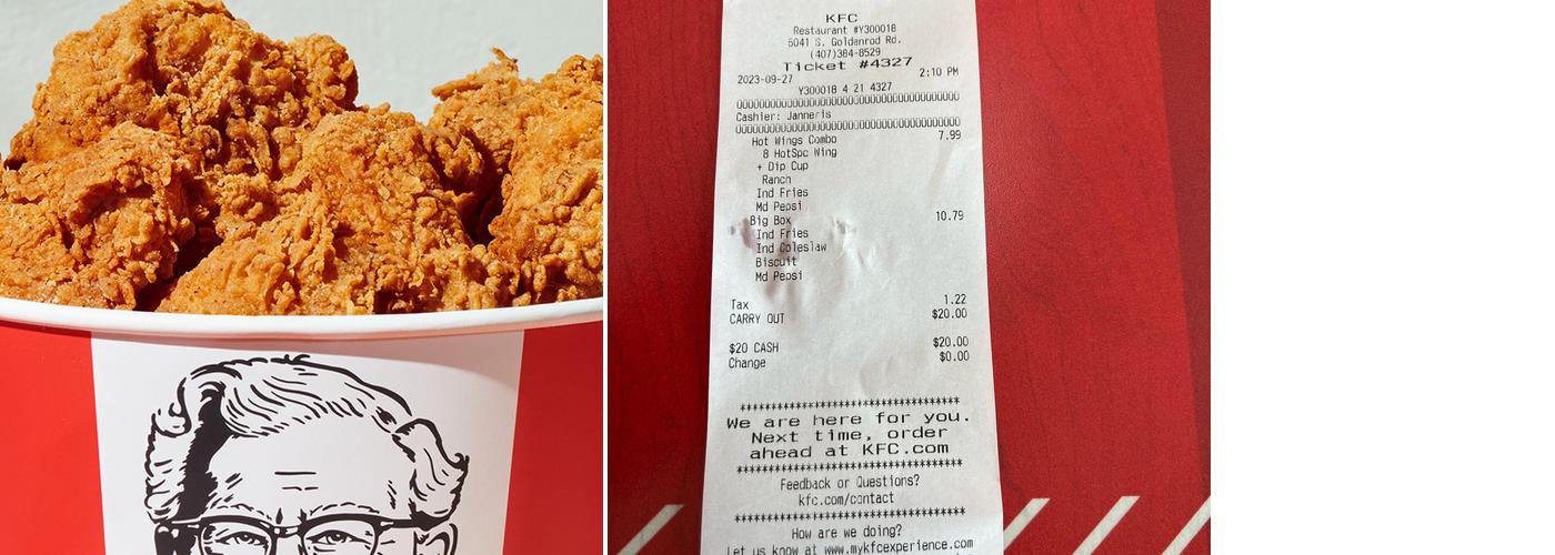 KFC Menu