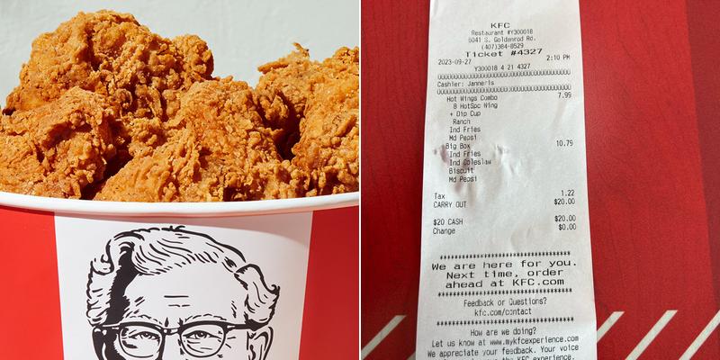 KFC Menu
