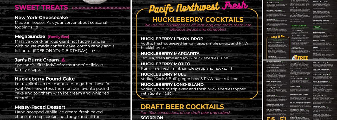 The Onion Bar & Grill North Spokane Menu