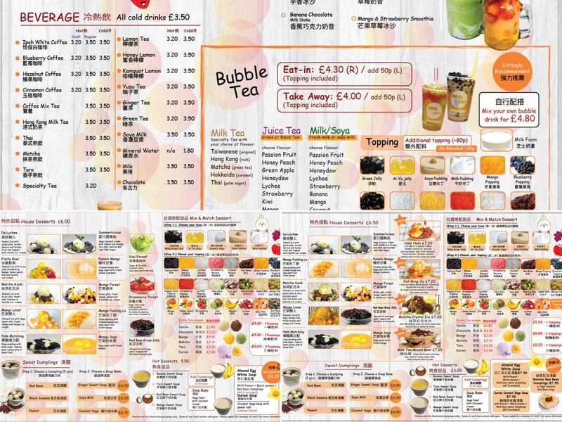 Candy Cafe Menu