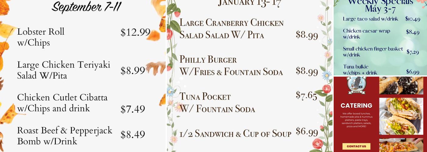 Constantly Pizza Menu