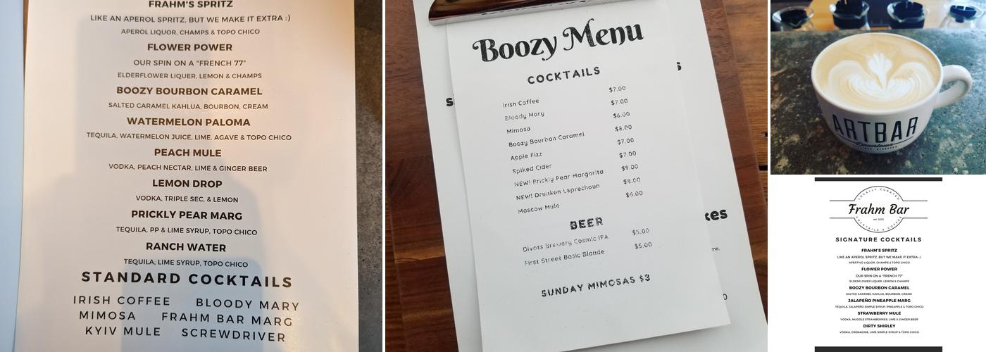 Frahm Bar Menu