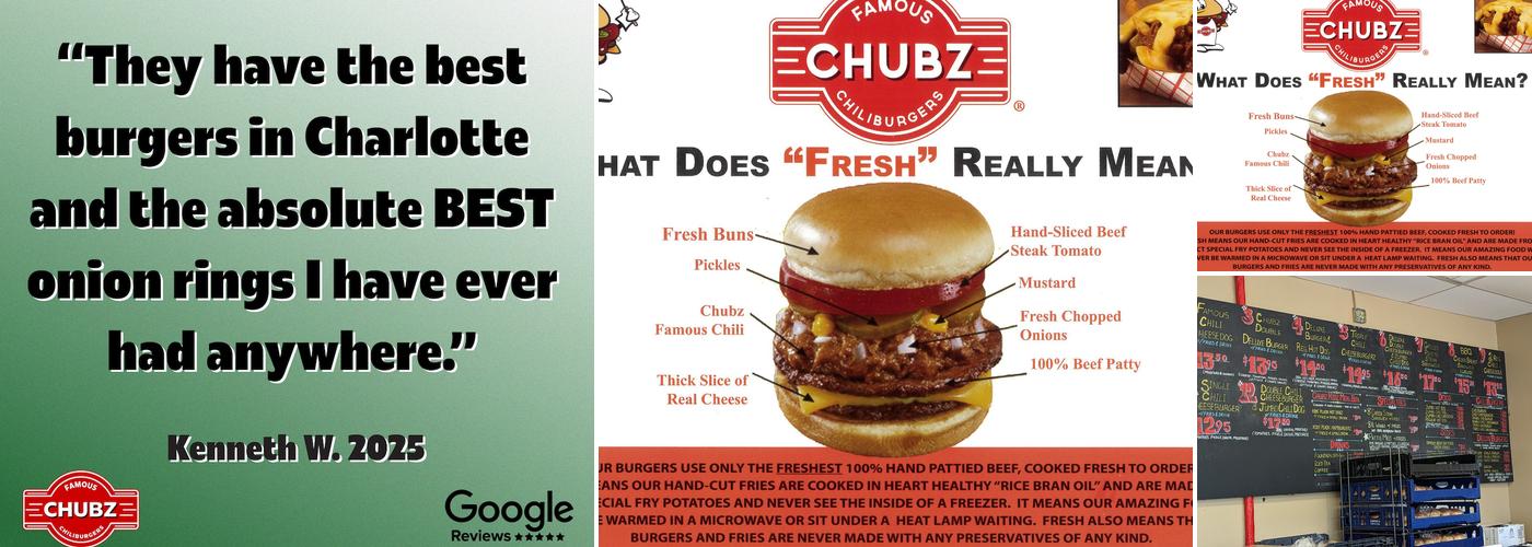 Chubz Famous Chiliburgers Menu