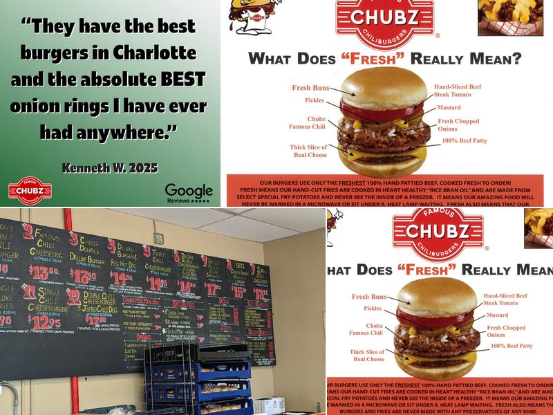 Chubz Famous Chiliburgers Menu