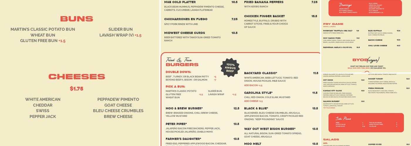 Moo & Brew Menu