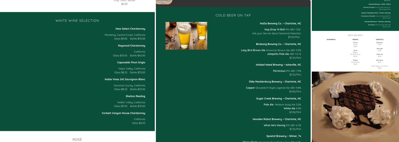 Alexander Michael's Menu