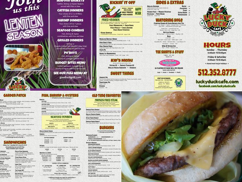 Lucky Duck Café Menu