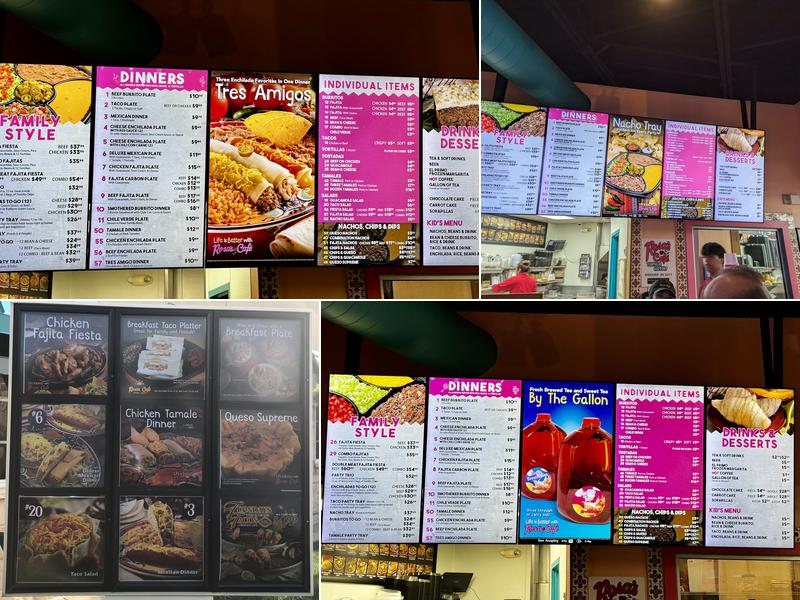Rosa's Café & Tortilla Factory Menu