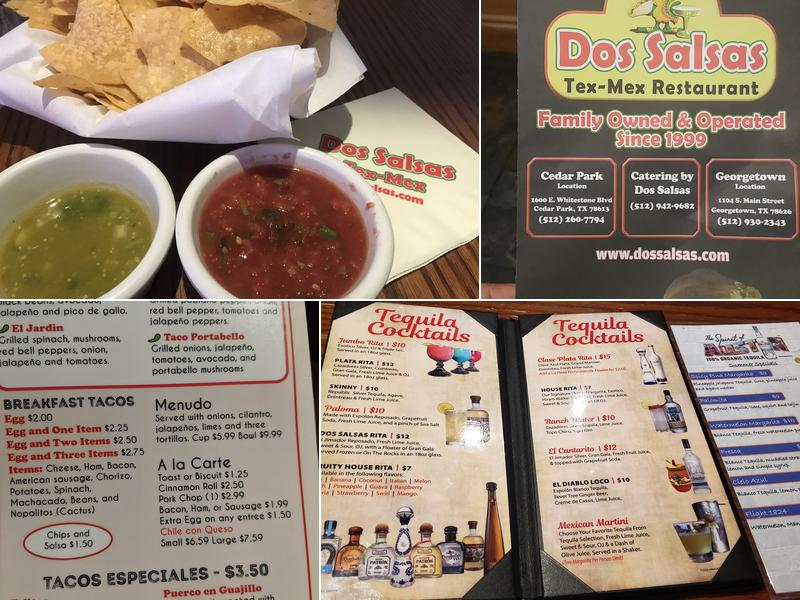 Dos Salsas Menu