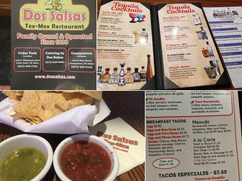 Dos Salsas Menu