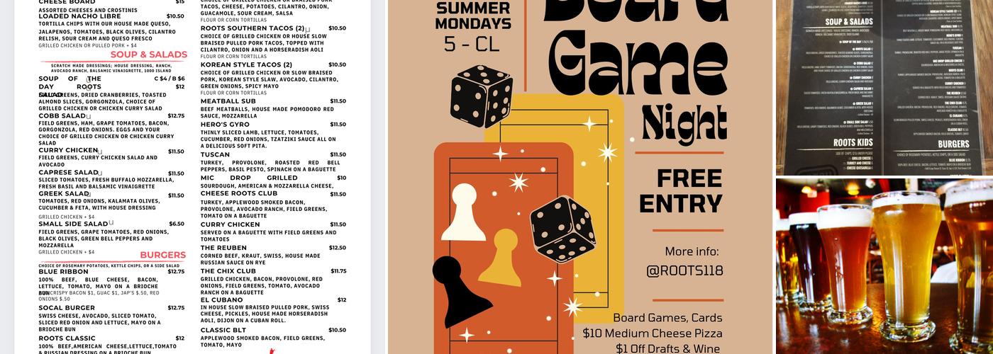 Roots Menu