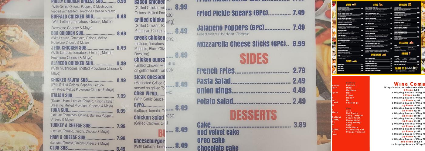 Chex Grill & Wings Freedom Menu