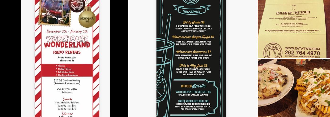 Waterfront Warehouse Menu