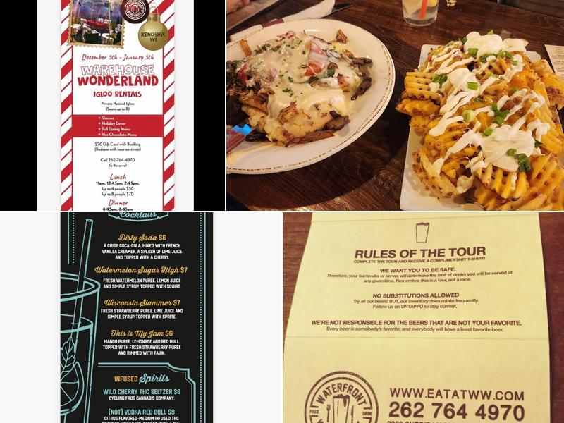 Waterfront Warehouse Menu