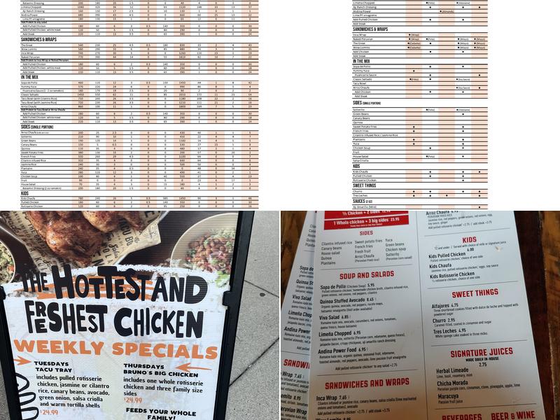 Viva Chicken Menu