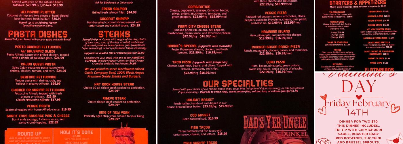 Nookie's Restaurant & Brewery Home of Hermiston Brewing Menu