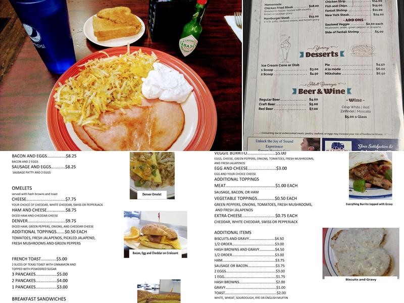 H & P Cafe Menu
