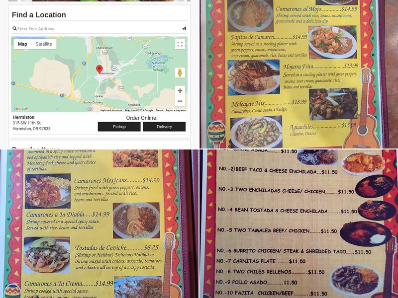 El Nopal Mexican Grill & Seafood Menu