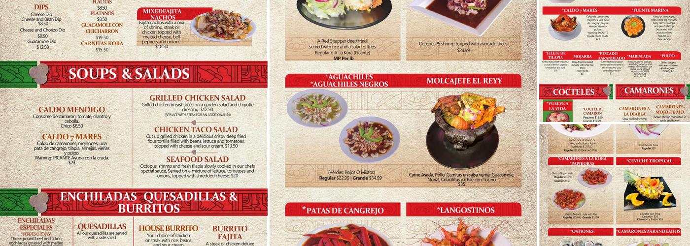 Tres Pesos Bar & Grill Menu