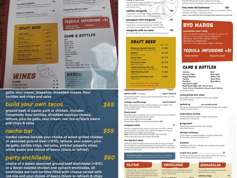 Paco's Tacos and Tequila Menu