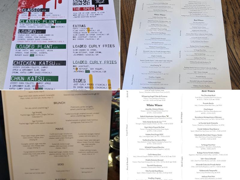 Dog & Fox (Hotel) Menu