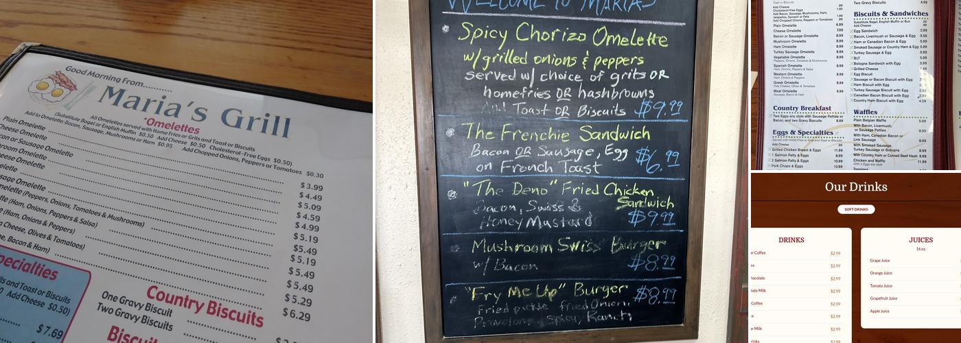 Maria's Grill Menu