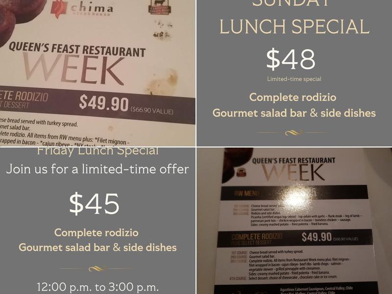 Chima Steakhouse Menu