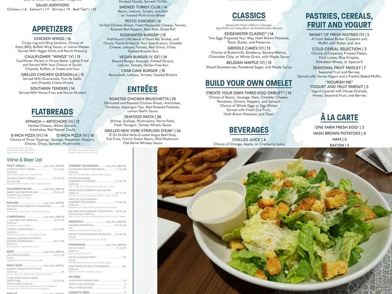 Edgewater Bar & Grille Menu