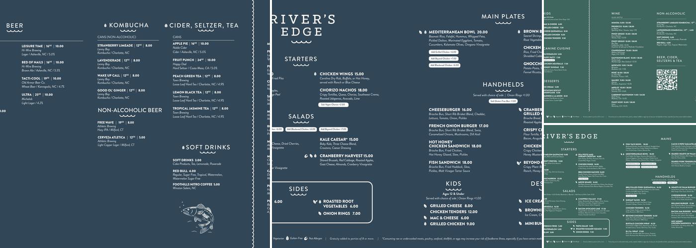 River’s Edge Menu