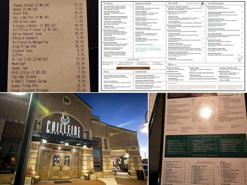 Chillfire Bar & Grill Menu