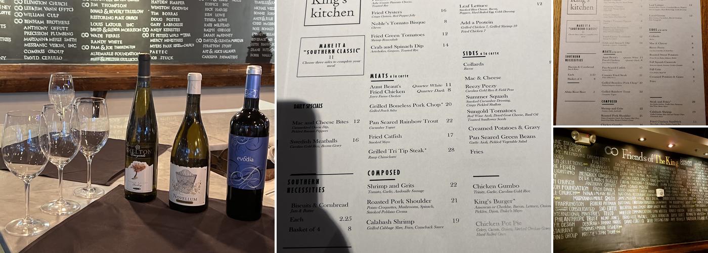 The King's Kitchen Menu