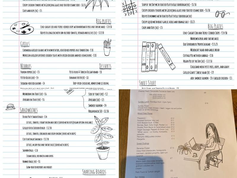 The Old School House Menu