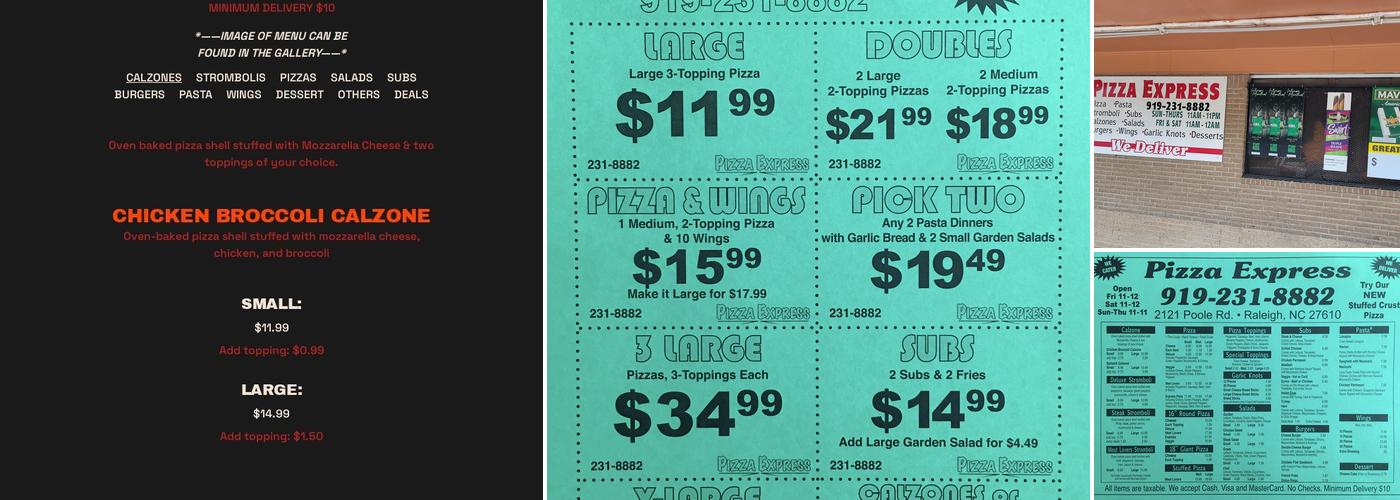 Pizza Express Menu