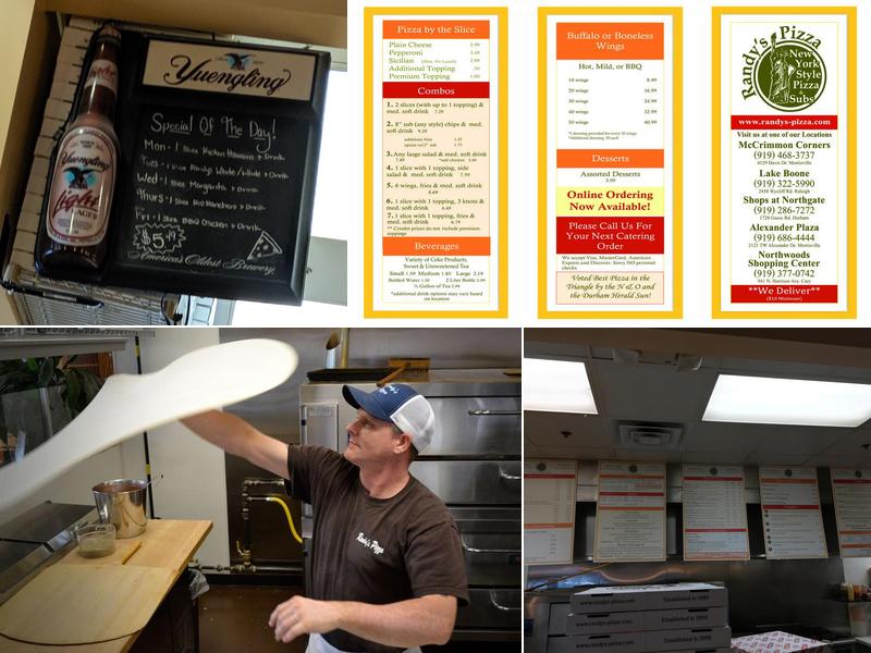 Randy's Pizza Menu