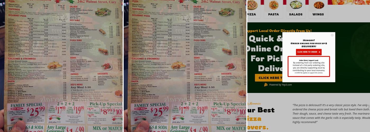 Cappolla's Pizza & Grill Cary Menu