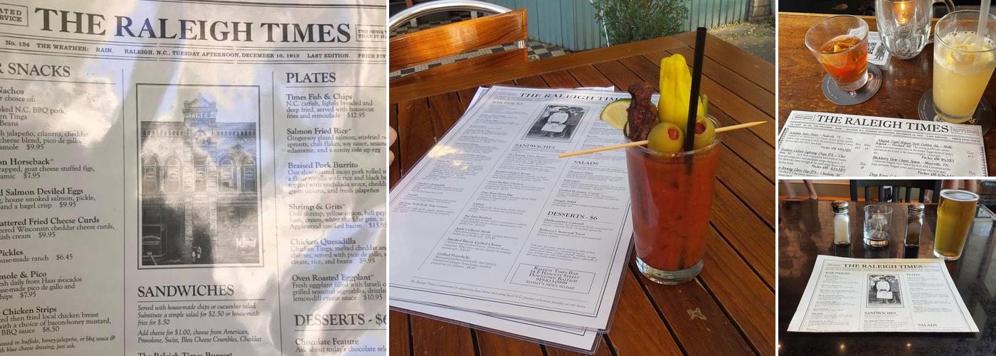 The Raleigh Times Menu