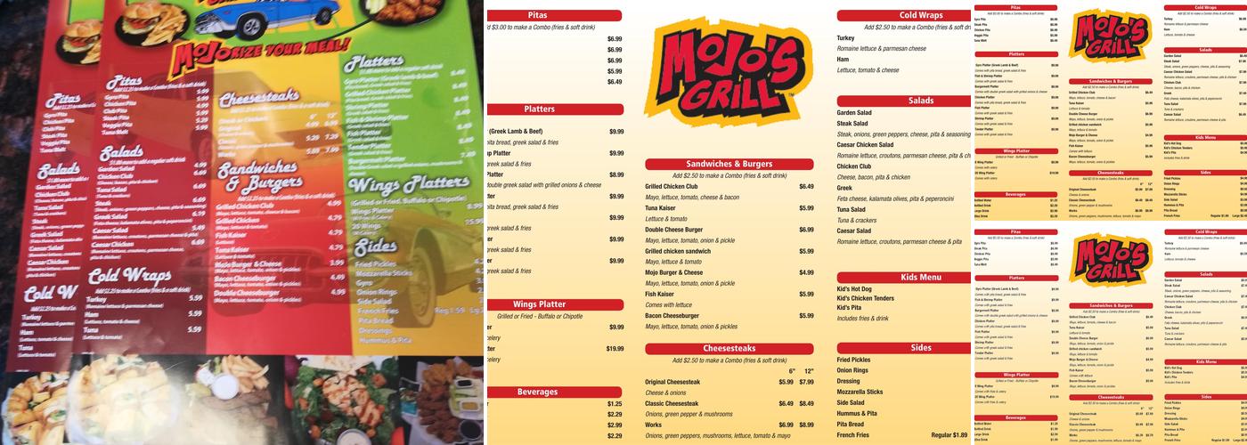 Mojo's Grill Menu